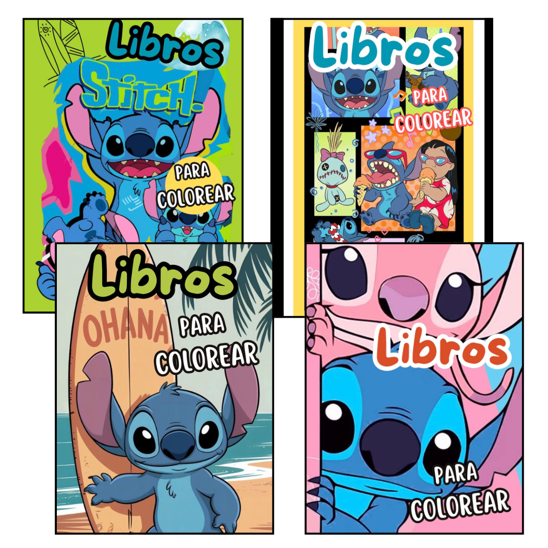 Pack libros Stitch para colorear