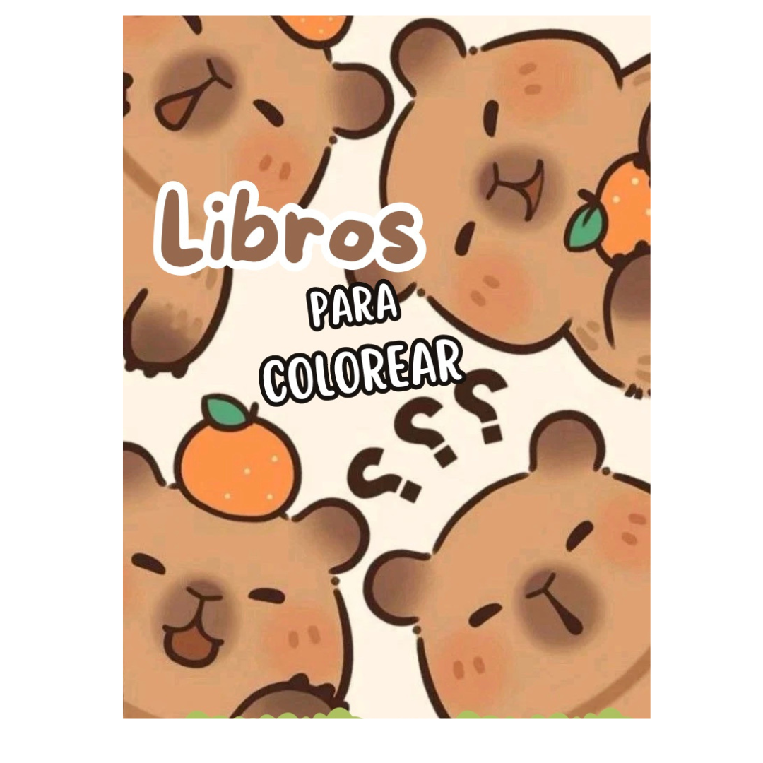 Pack libros Capibara para colorear
