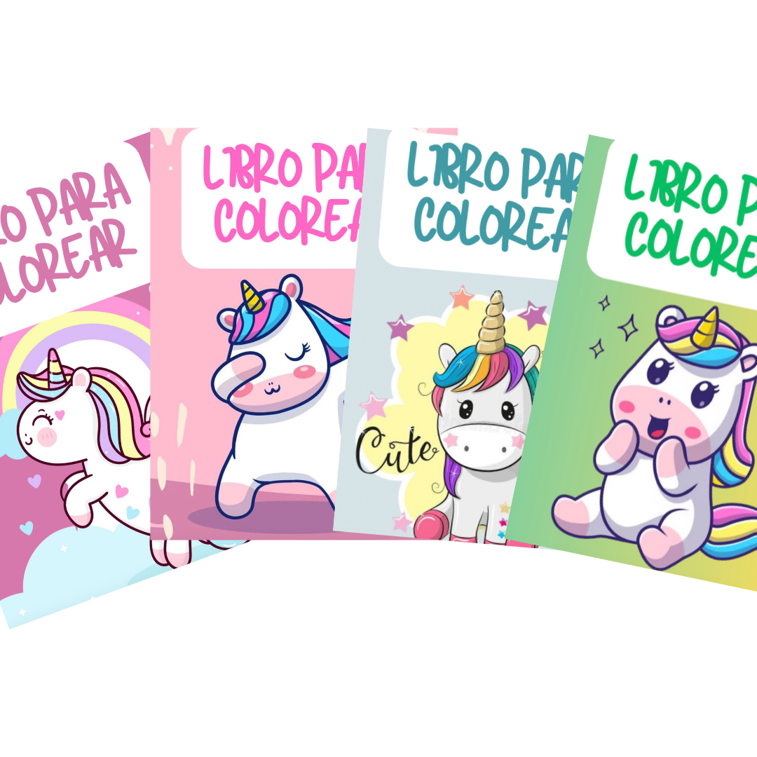 Pack libros Unicornio para colorear