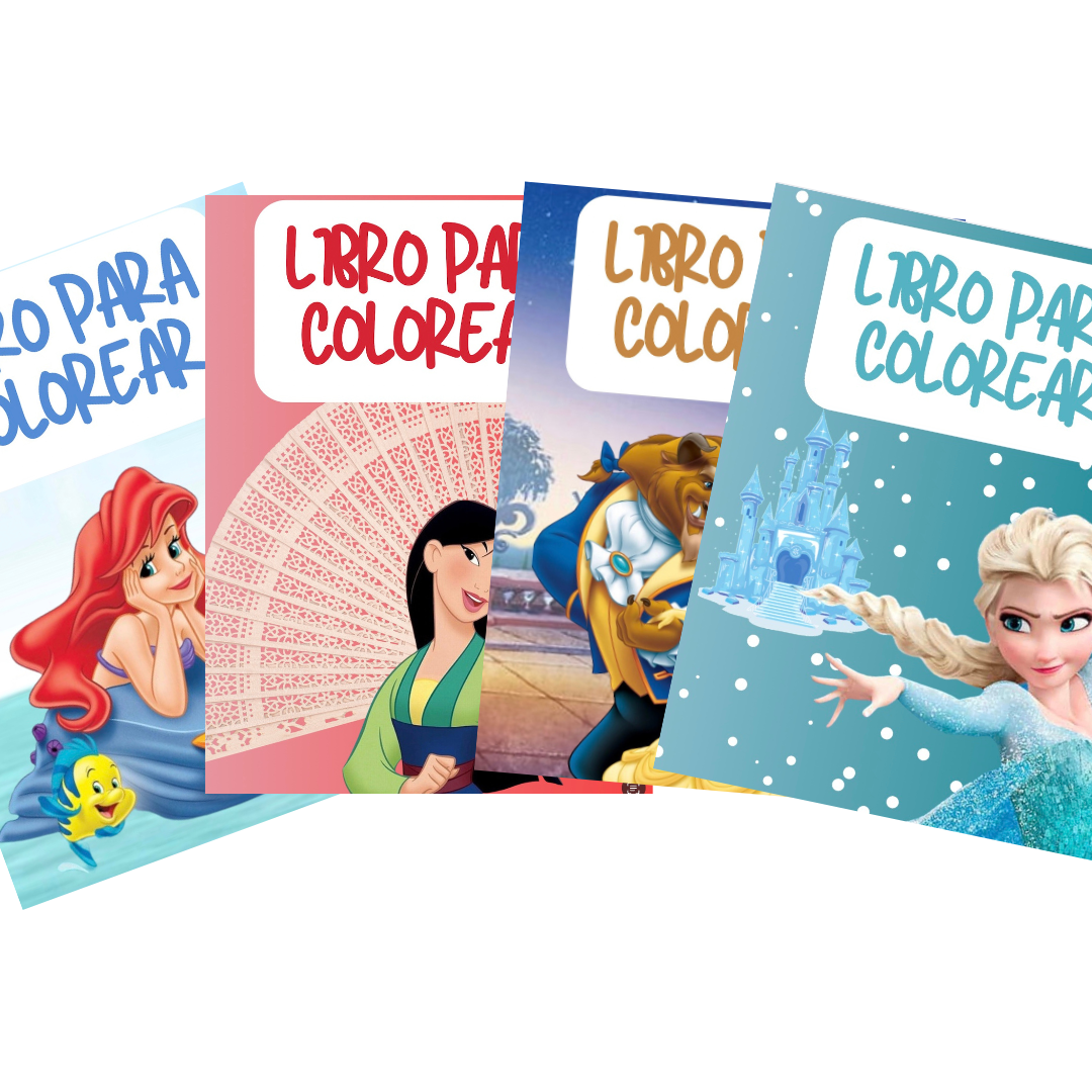 Pack libros princesas para colorear