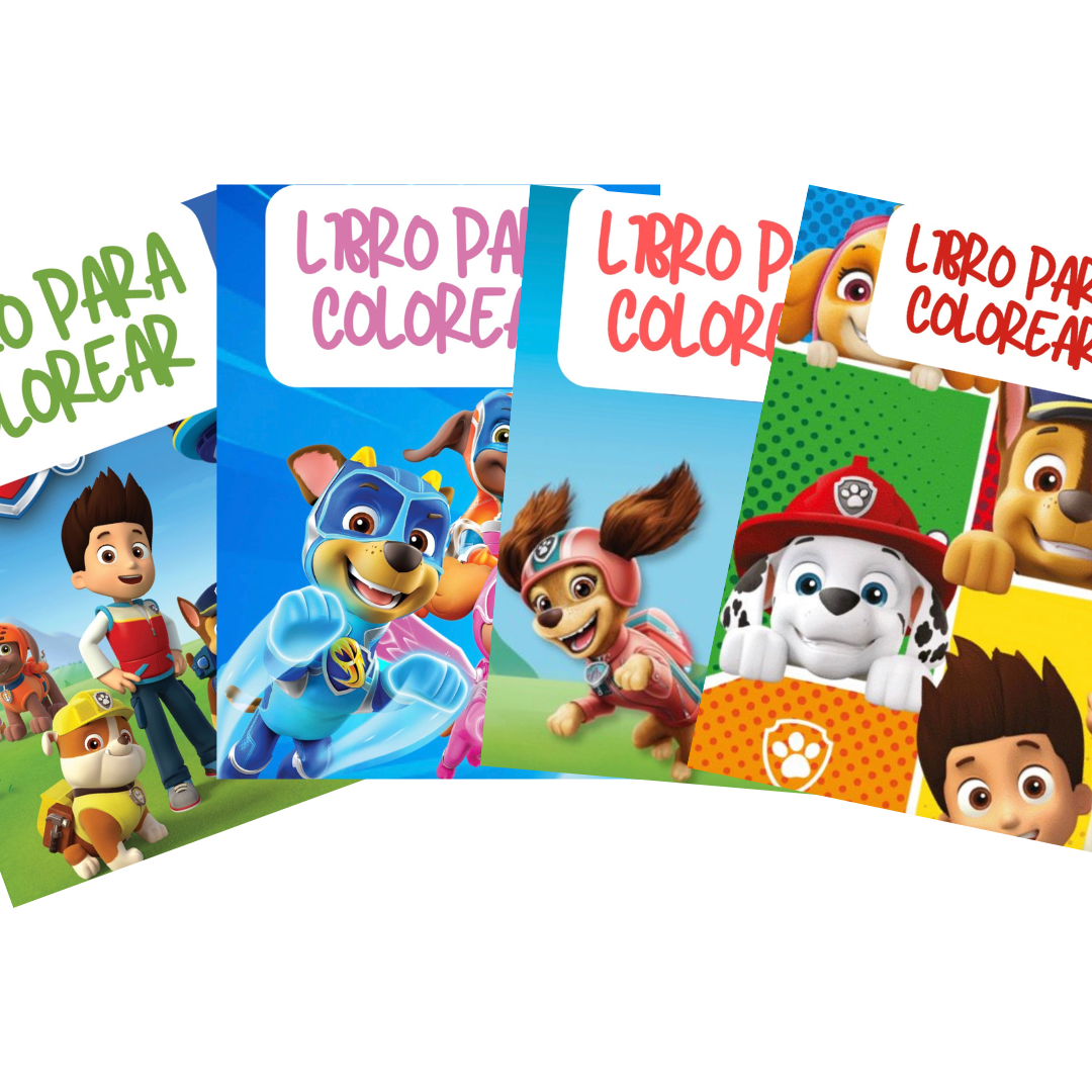 Pack libros Paw patrol para colorear