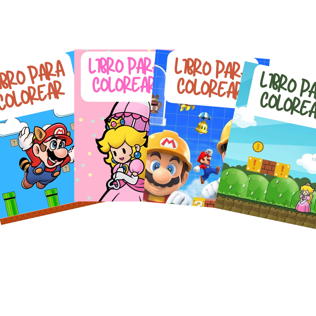 Pack libros Mario para colorear