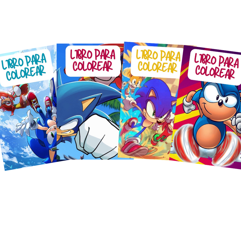Pack libros Sonic para colorear