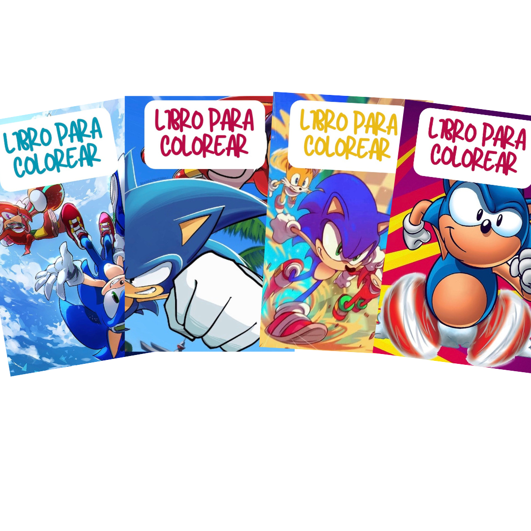 Pack libros Sonic para colorear