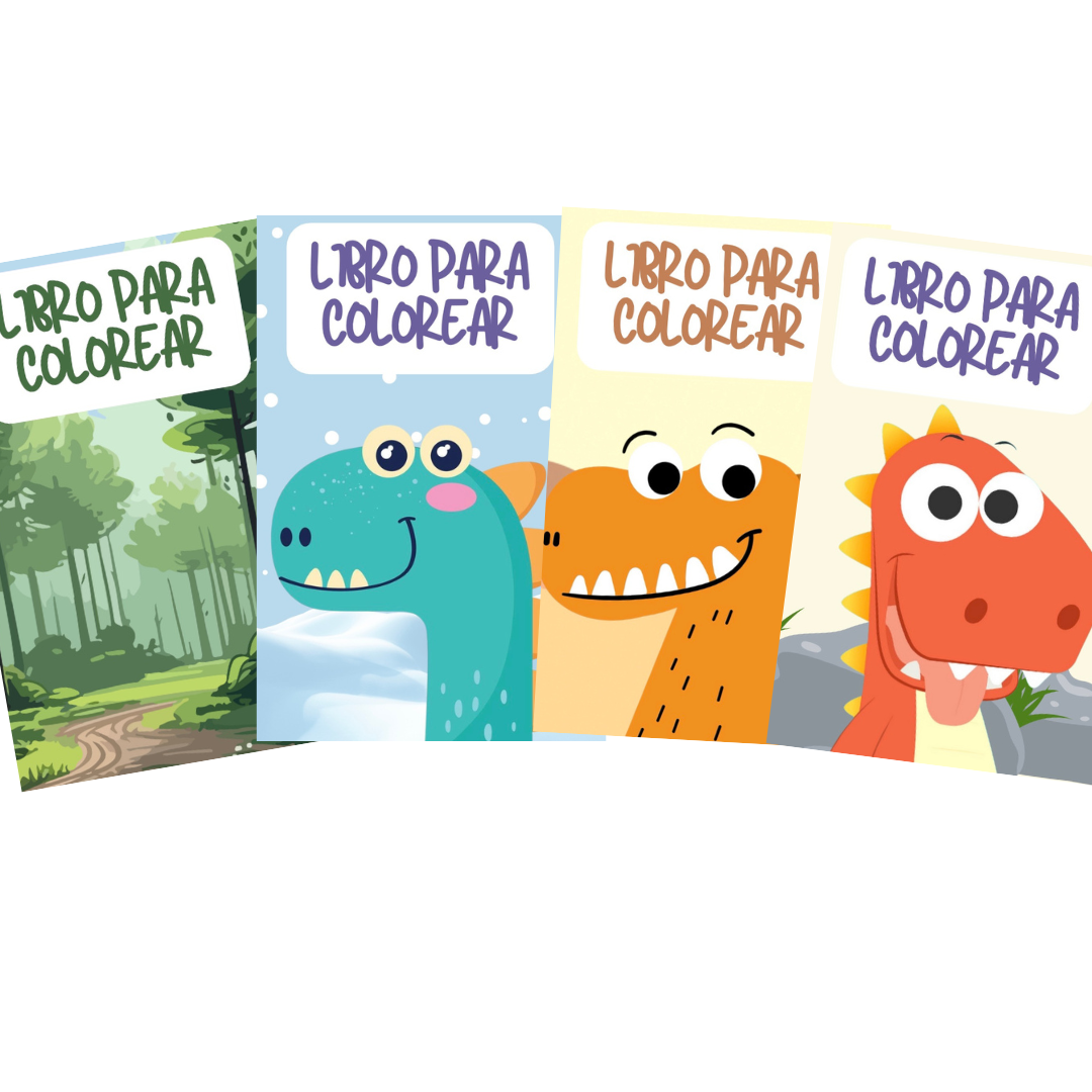 Pack libros Dinosaurios para colorear