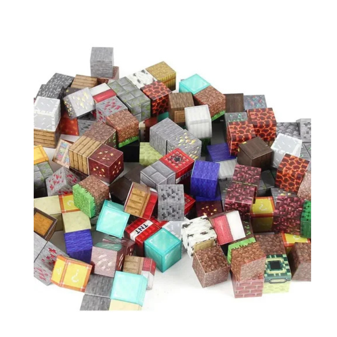 Set 48 Bloques Magnéticos Cubos Pixel Al Azar De 2 Cm