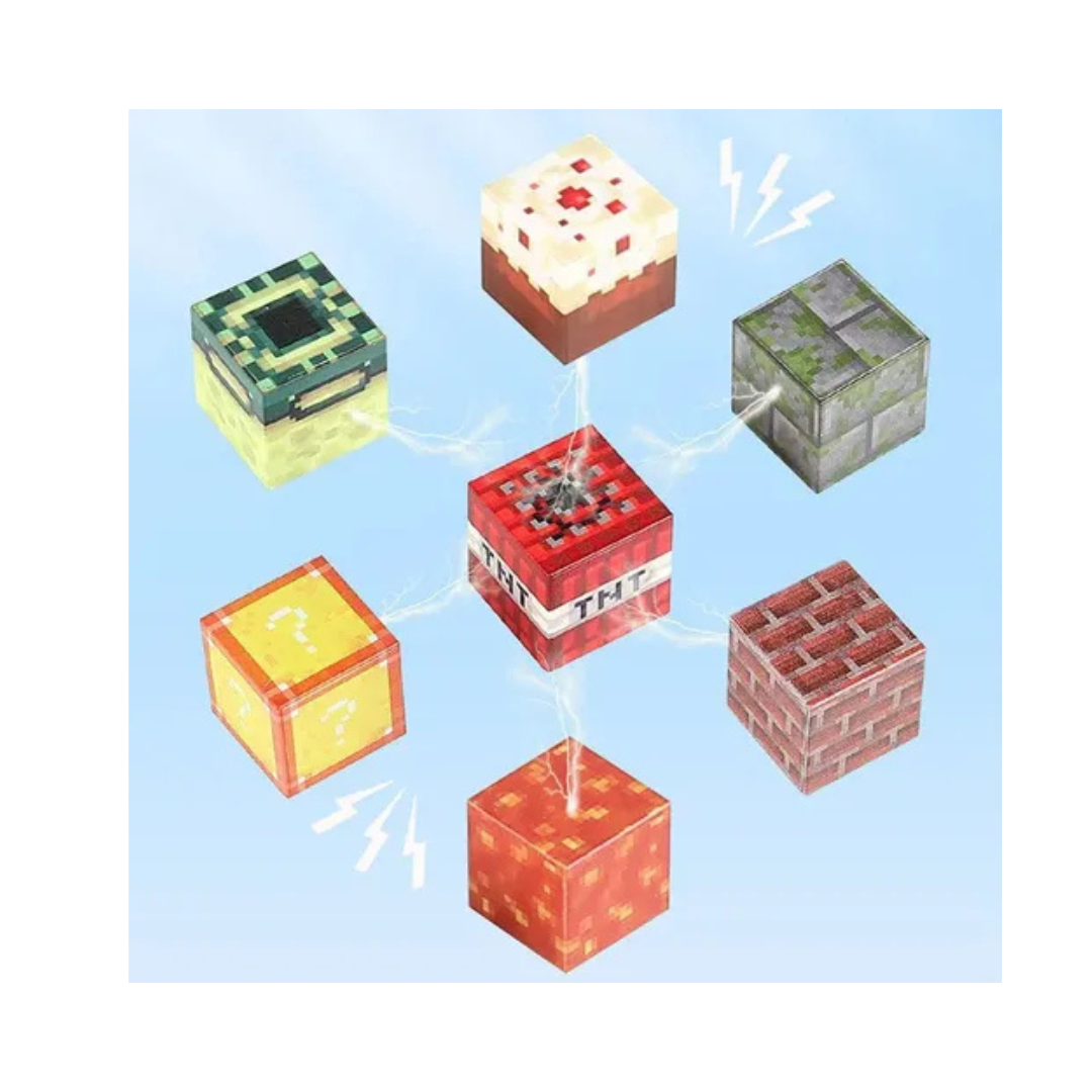 Set 48 Bloques Magnéticos Cubos Pixel Al Azar De 2 Cm