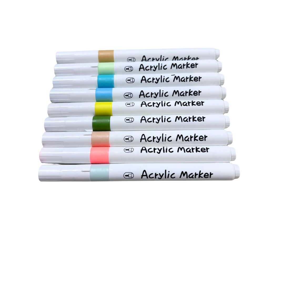 Set 60 lápices marcadores acrílicos caja