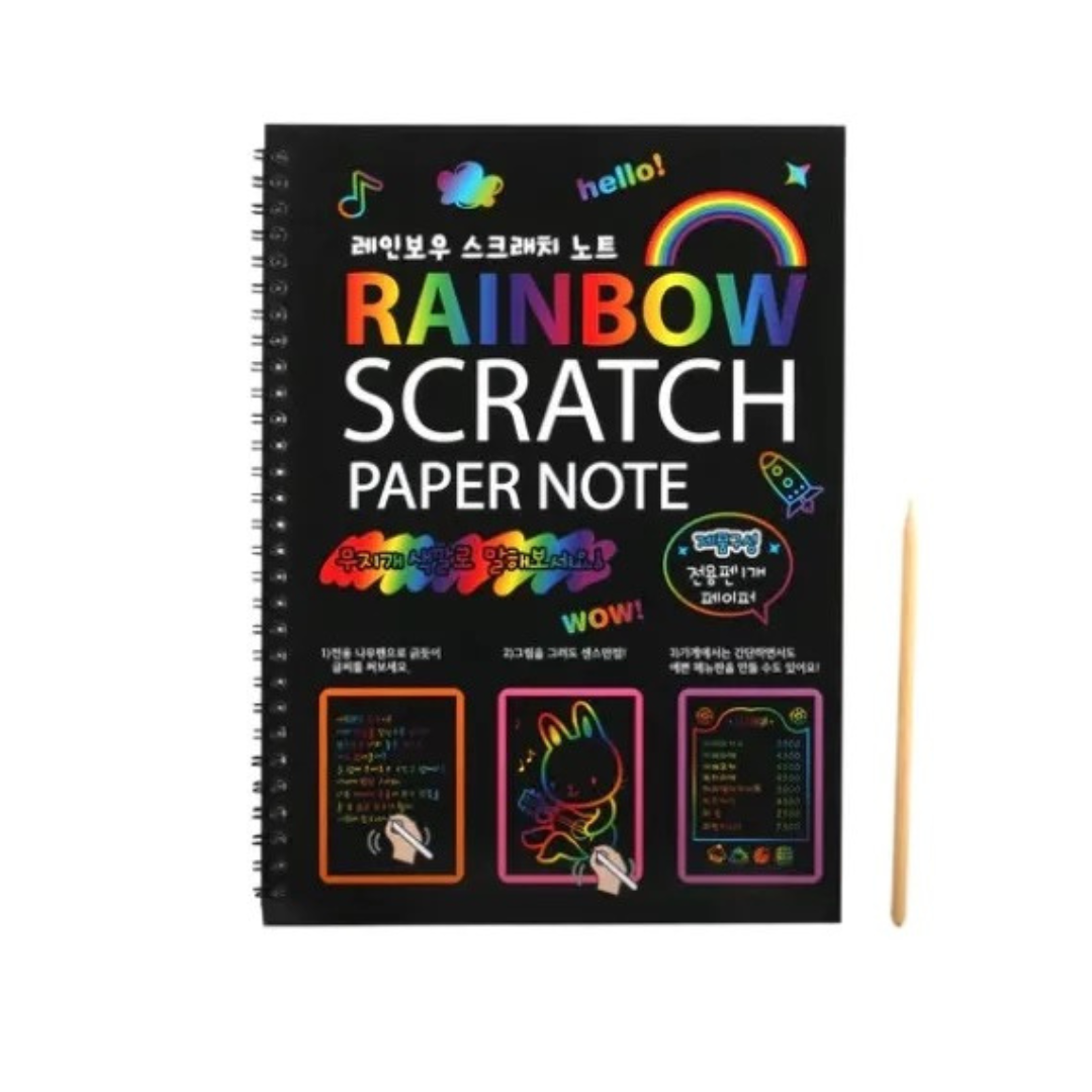 Libro Pintar Rainbow Scratch Art-arte Color Papel Para Nota