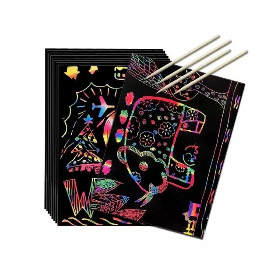Libro Pintar Rainbow Scratch Art-arte Color Papel Para Nota
