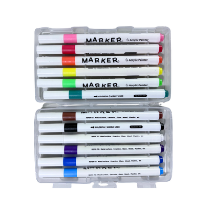 12 lápices acrílicos