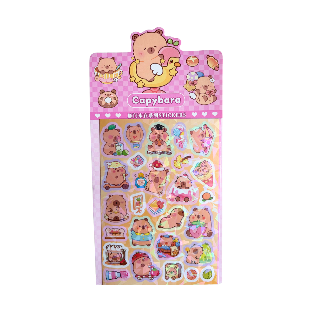 Set 100 stickers capibara