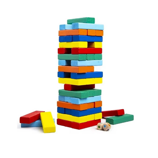 Jenga 54 piezas a color