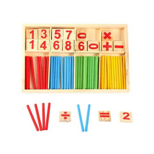 Palitos Contadores De Madera - Juego Matemático Educativo