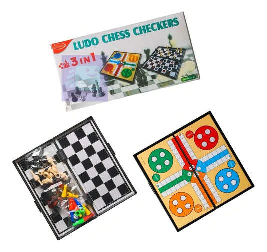 Juego de mesa 3 en 1 ludo