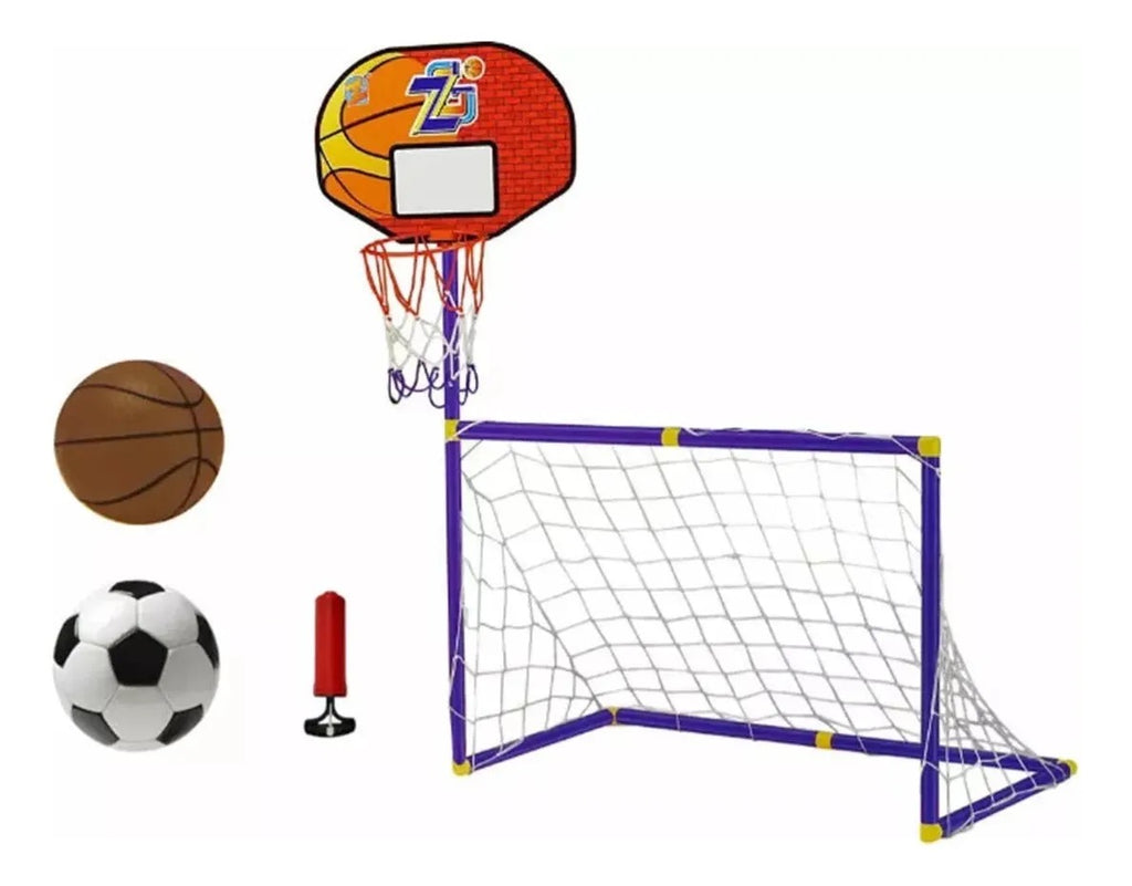 Arco de fútbol y basquetbol 2 en 1