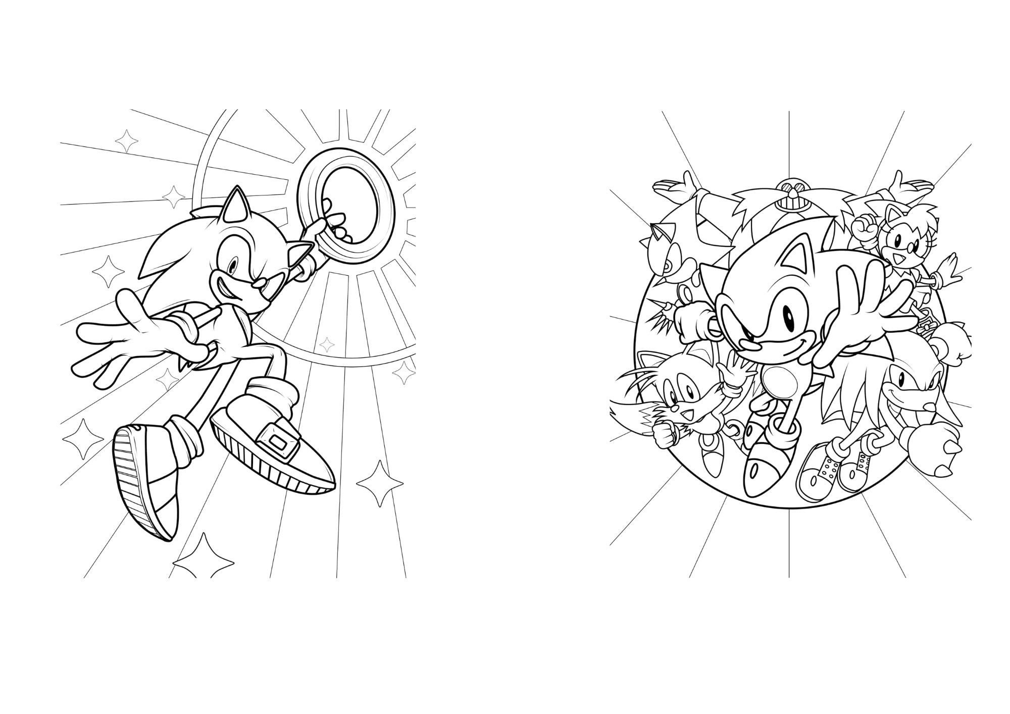 Pack libros Sonic para colorear
