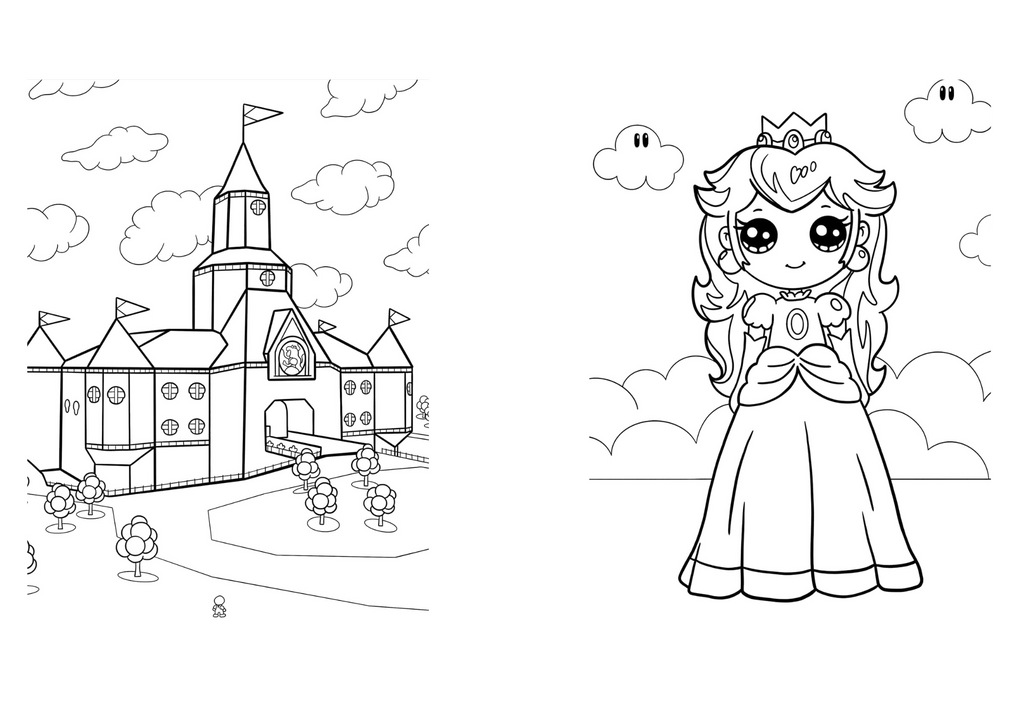 Pack libros Mario para colorear