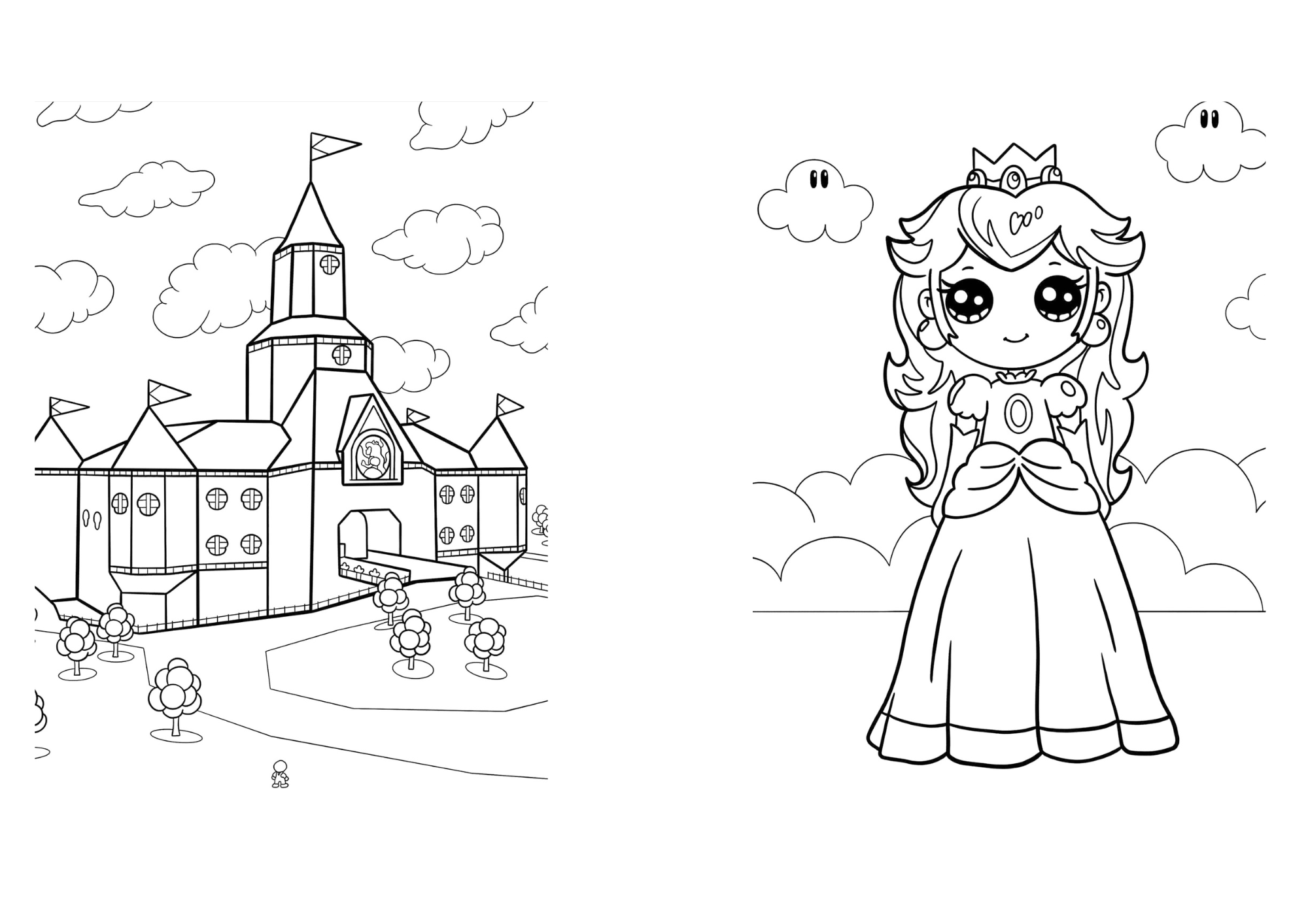 Pack libros Mario para colorear