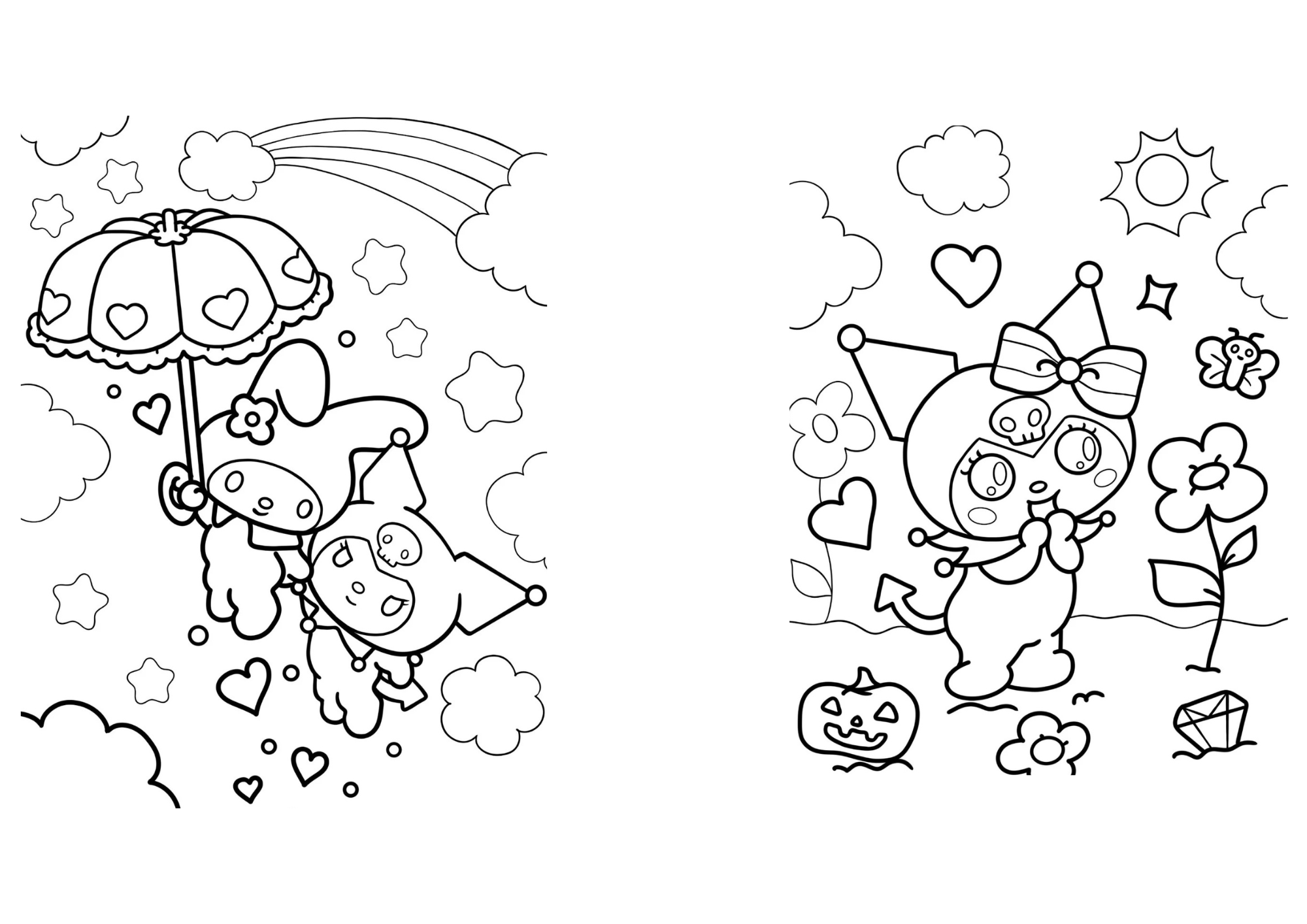 Pack libros Kuromi para colorear