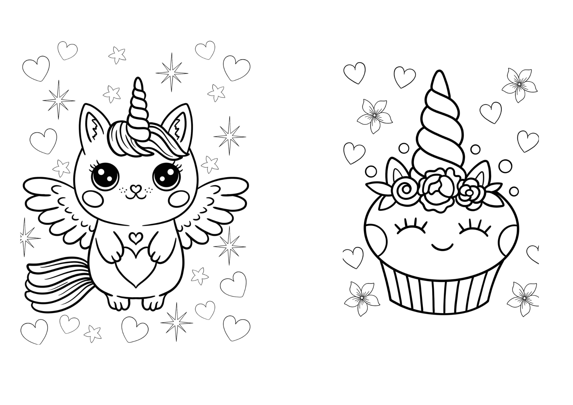 Pack libros Unicornio para colorear