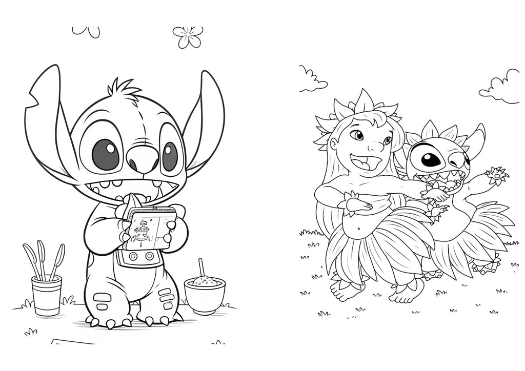 Pack libros Stitch para colorear