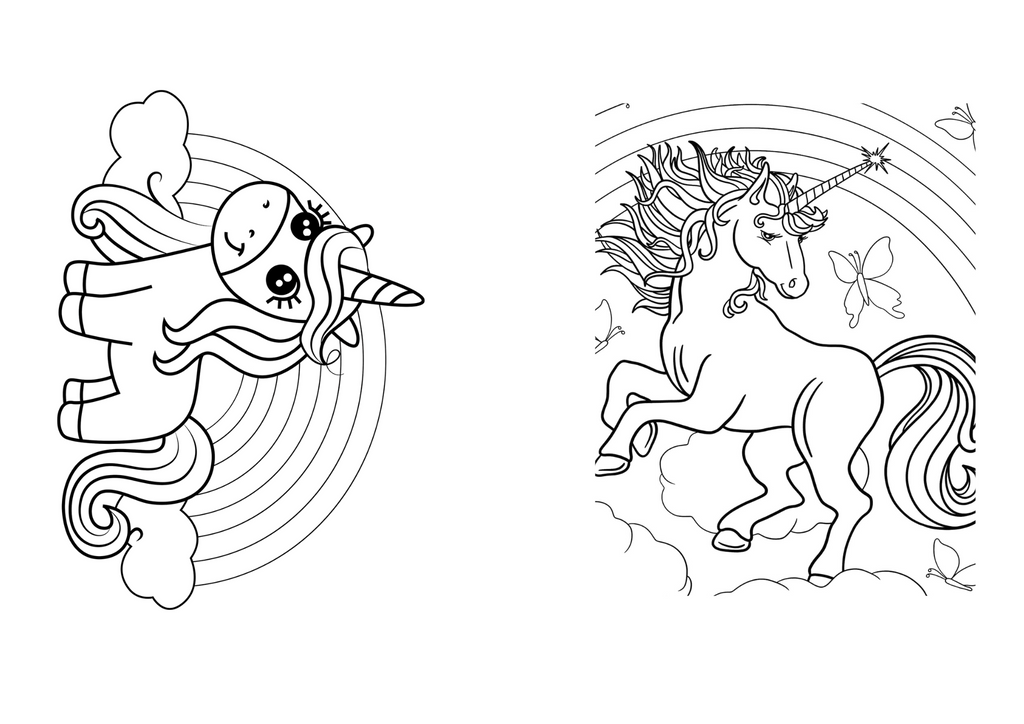 Pack libros Unicornio para colorear